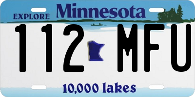 MN license plate 112MFU