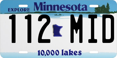 MN license plate 112MID