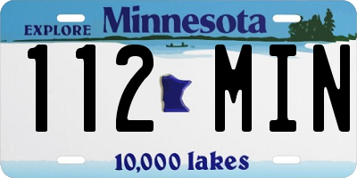 MN license plate 112MIN