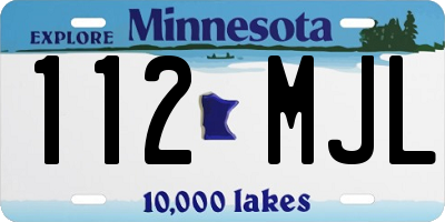 MN license plate 112MJL