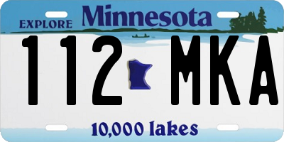MN license plate 112MKA