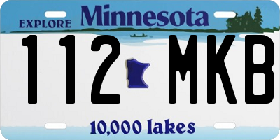 MN license plate 112MKB