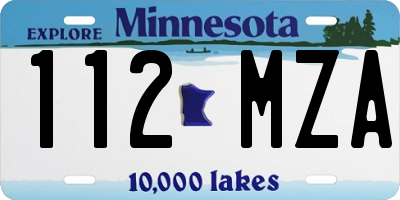 MN license plate 112MZA