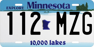 MN license plate 112MZG