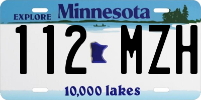 MN license plate 112MZH