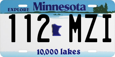 MN license plate 112MZI