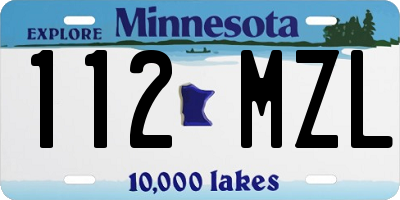 MN license plate 112MZL