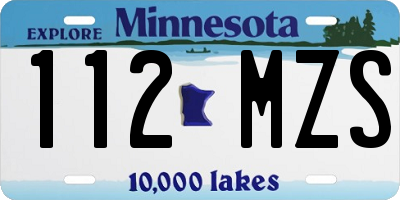 MN license plate 112MZS