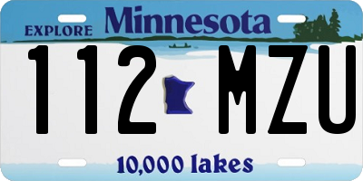 MN license plate 112MZU