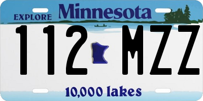 MN license plate 112MZZ