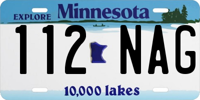 MN license plate 112NAG