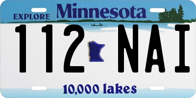 MN license plate 112NAI