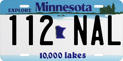 MN license plate 112NAL