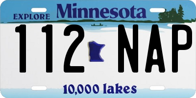 MN license plate 112NAP