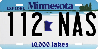 MN license plate 112NAS