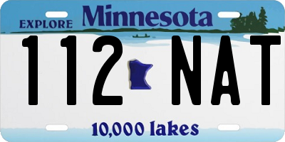 MN license plate 112NAT