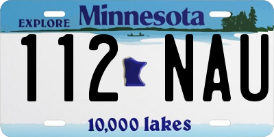 MN license plate 112NAU