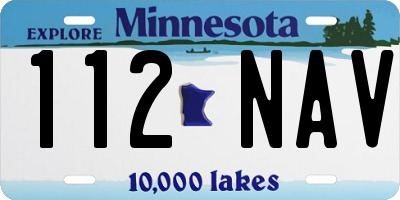 MN license plate 112NAV