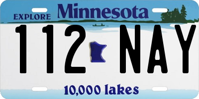 MN license plate 112NAY