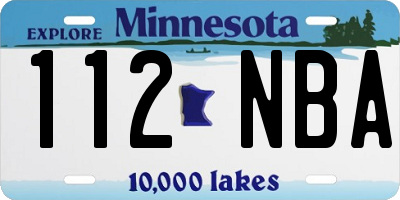 MN license plate 112NBA