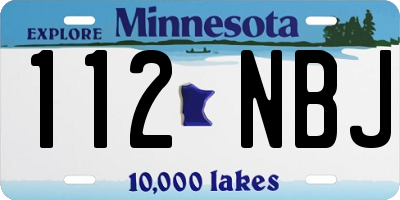 MN license plate 112NBJ