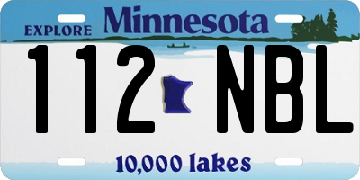 MN license plate 112NBL