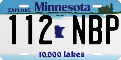 MN license plate 112NBP