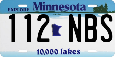 MN license plate 112NBS