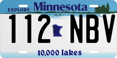 MN license plate 112NBV