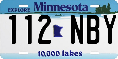 MN license plate 112NBY