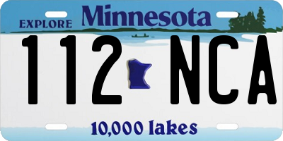 MN license plate 112NCA