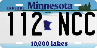 MN license plate 112NCC