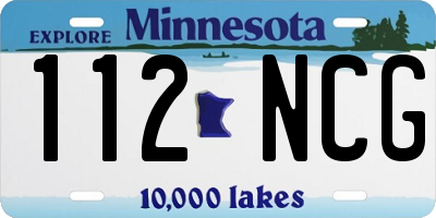 MN license plate 112NCG