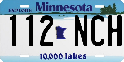 MN license plate 112NCH