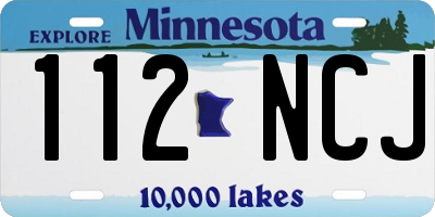 MN license plate 112NCJ