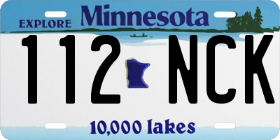 MN license plate 112NCK
