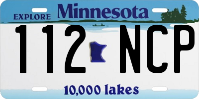MN license plate 112NCP