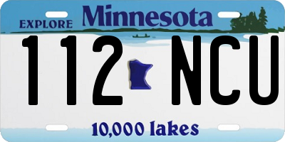 MN license plate 112NCU