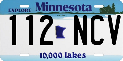 MN license plate 112NCV