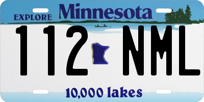 MN license plate 112NML