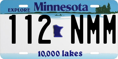 MN license plate 112NMM