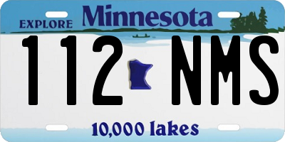 MN license plate 112NMS