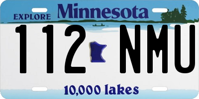 MN license plate 112NMU