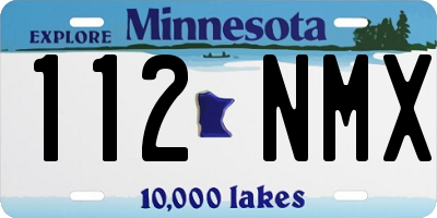MN license plate 112NMX