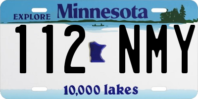 MN license plate 112NMY