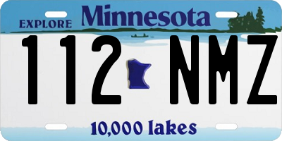 MN license plate 112NMZ