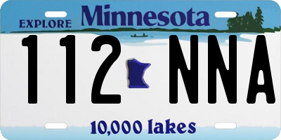 MN license plate 112NNA