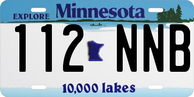MN license plate 112NNB