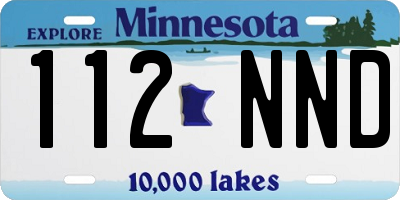 MN license plate 112NND