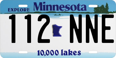 MN license plate 112NNE